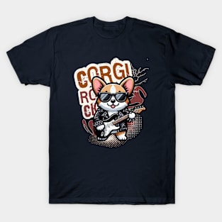 Rocker Funny Corgi T-Shirt